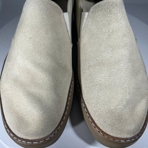 UGG Suede Leather Mens Driving Loafers Casual Shoes Size 10 Slip On Beige Comfy - Picture 3 of 11